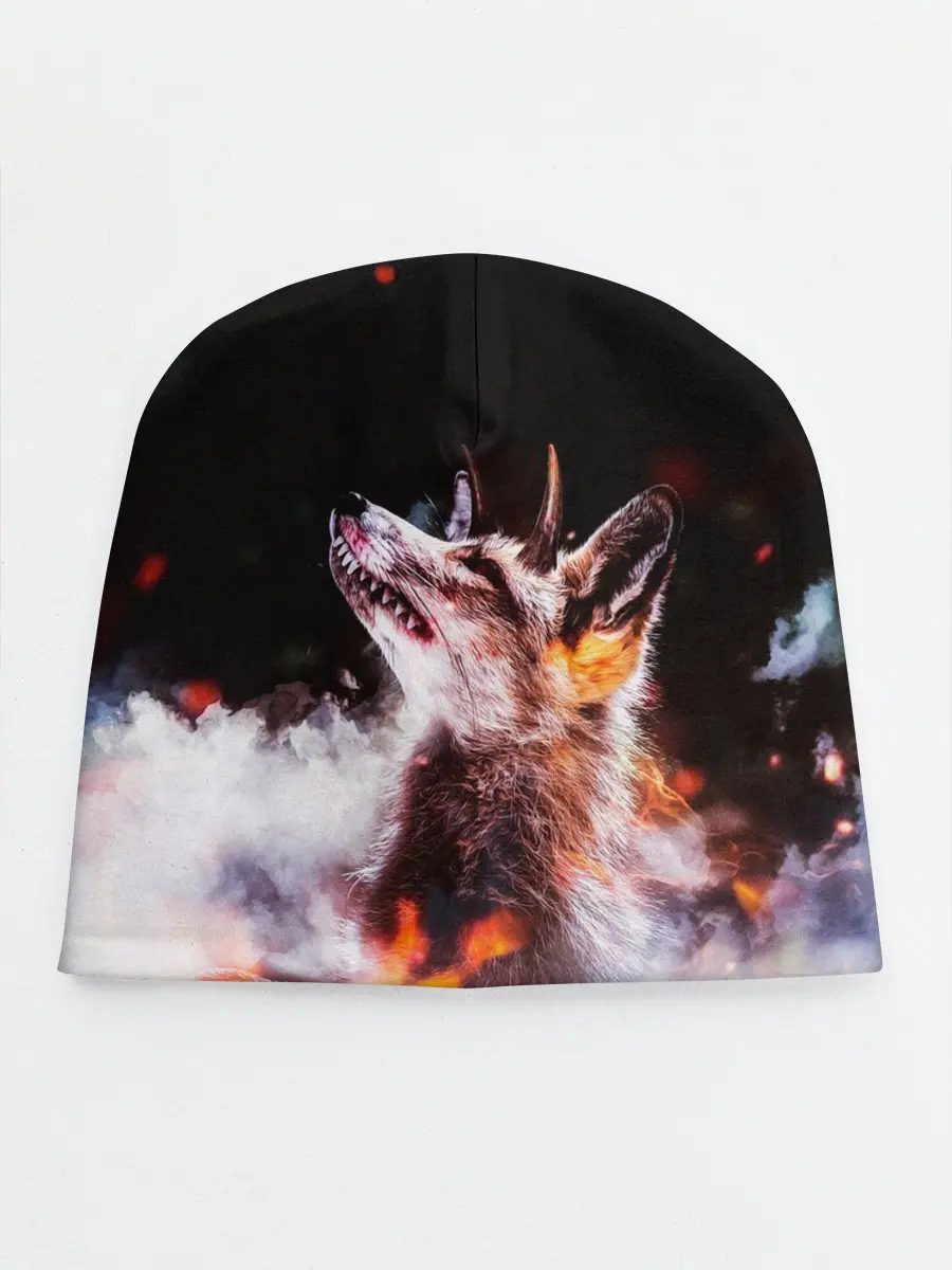 Детская шапка / Лиса с рогами