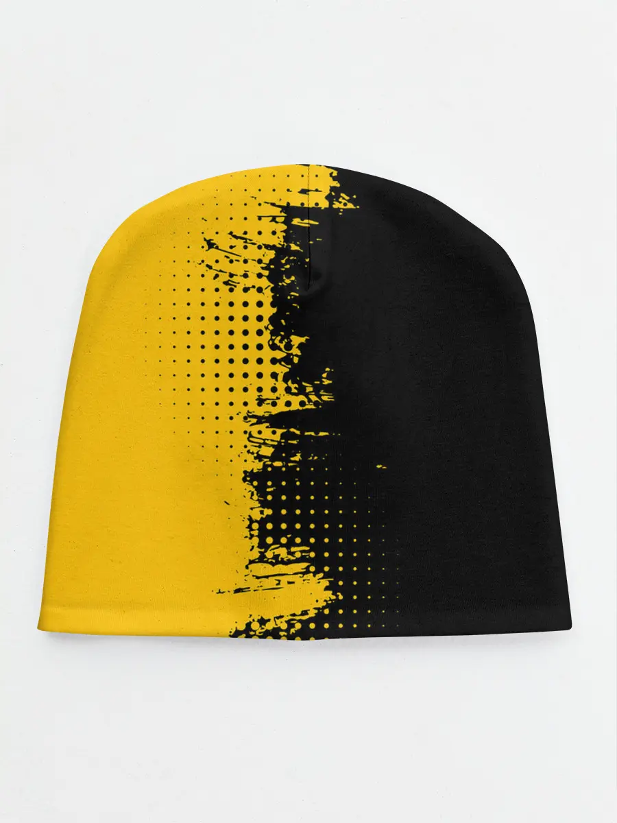 Детская шапка / ЧЕРНО ЖЕЛТЫЙ ГРАНЖ | GRUNGE