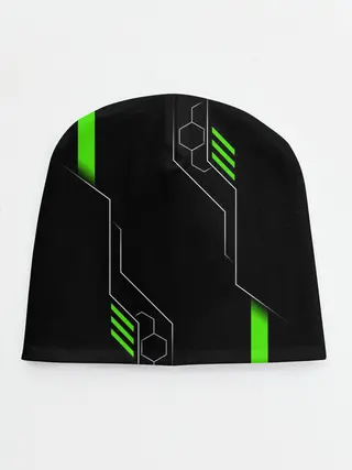 Детская шапка / ФУТУРИСТИЧНАЯ БРОНЯ | ЗЕЛЕНАЯ