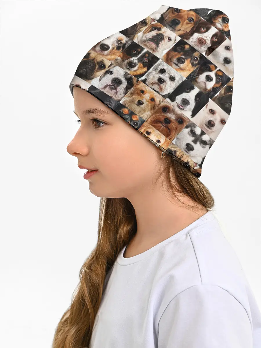 Детская шапка / Я ЛЮБЛЮ СОБАК / I LOVE DOGS