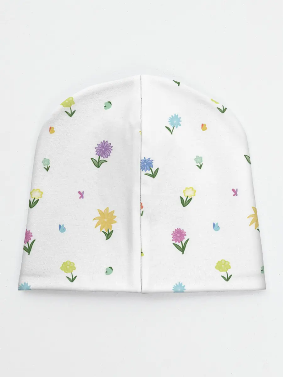 Детская шапка / Цветы и бабочки
