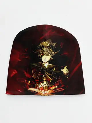 Детская шапка / Чёрный Аста красный дым