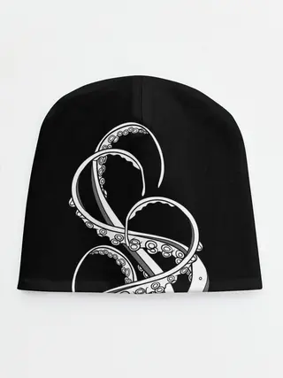 Детская шапка / Octopus Black and White