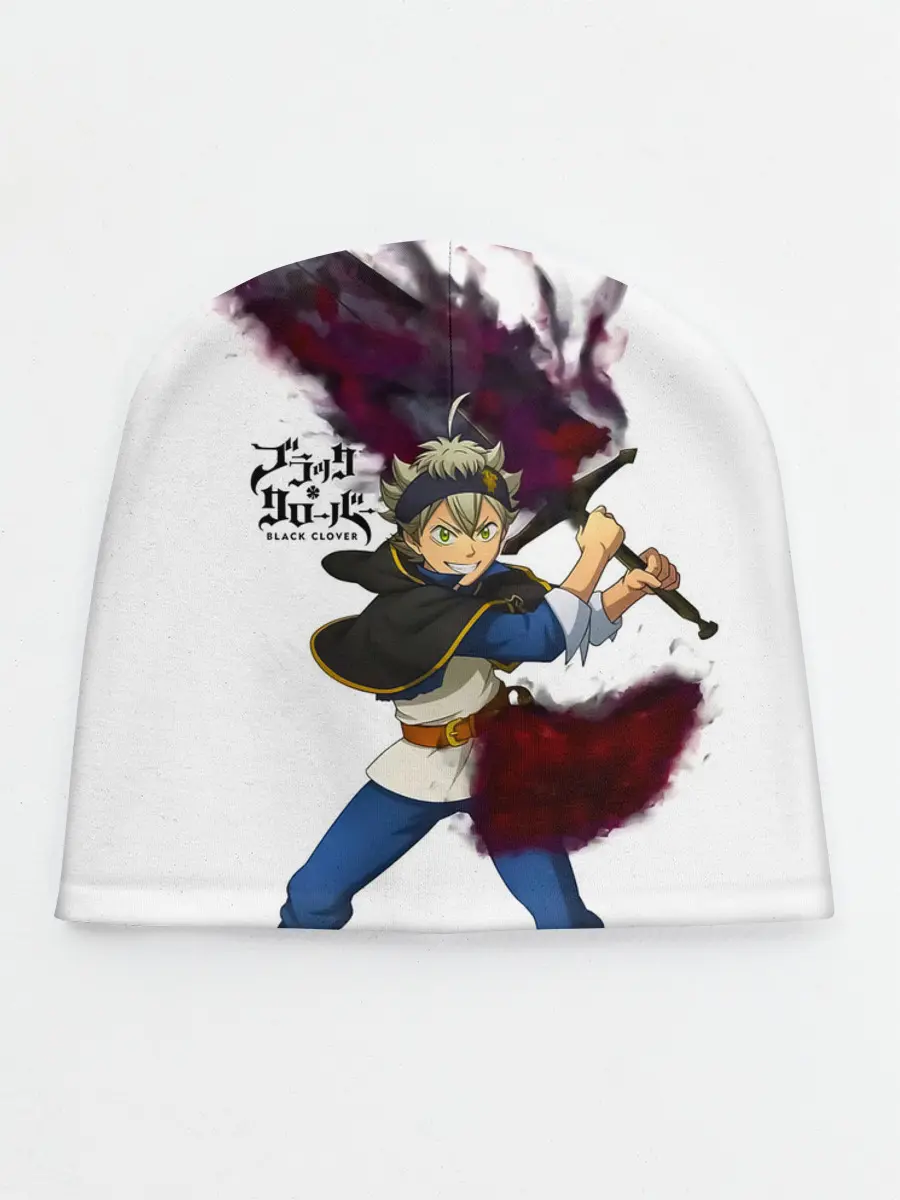 Детская шапка / Чёрный клевер Аста красный меч