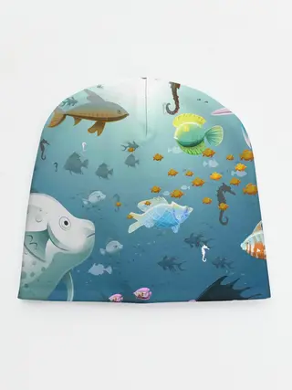 Детская шапка / Мультяшные рыбки | Пляжная