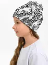 Детская шапка / ТАТУ ЧЕРНО БЕЛОЕ УЗОР