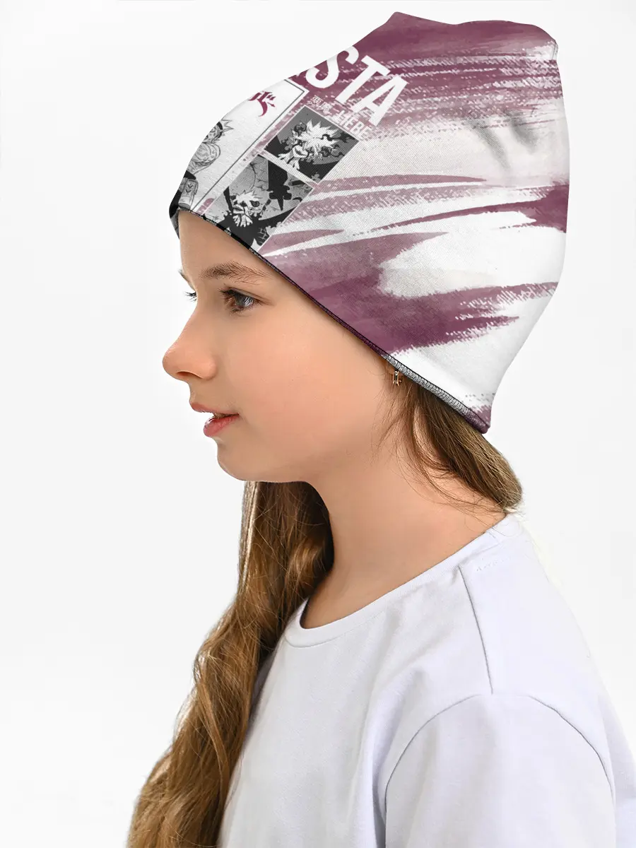 Детская шапка / Аста Либе Чёрный клевер