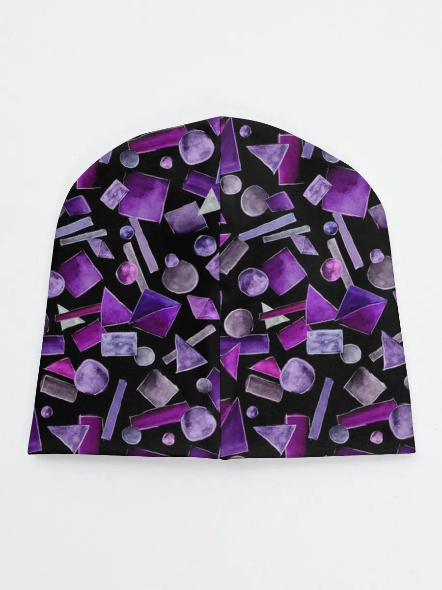 Детская шапка / Геометрический фиолетовый