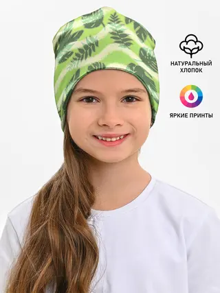 Детская шапка / Тропический фон