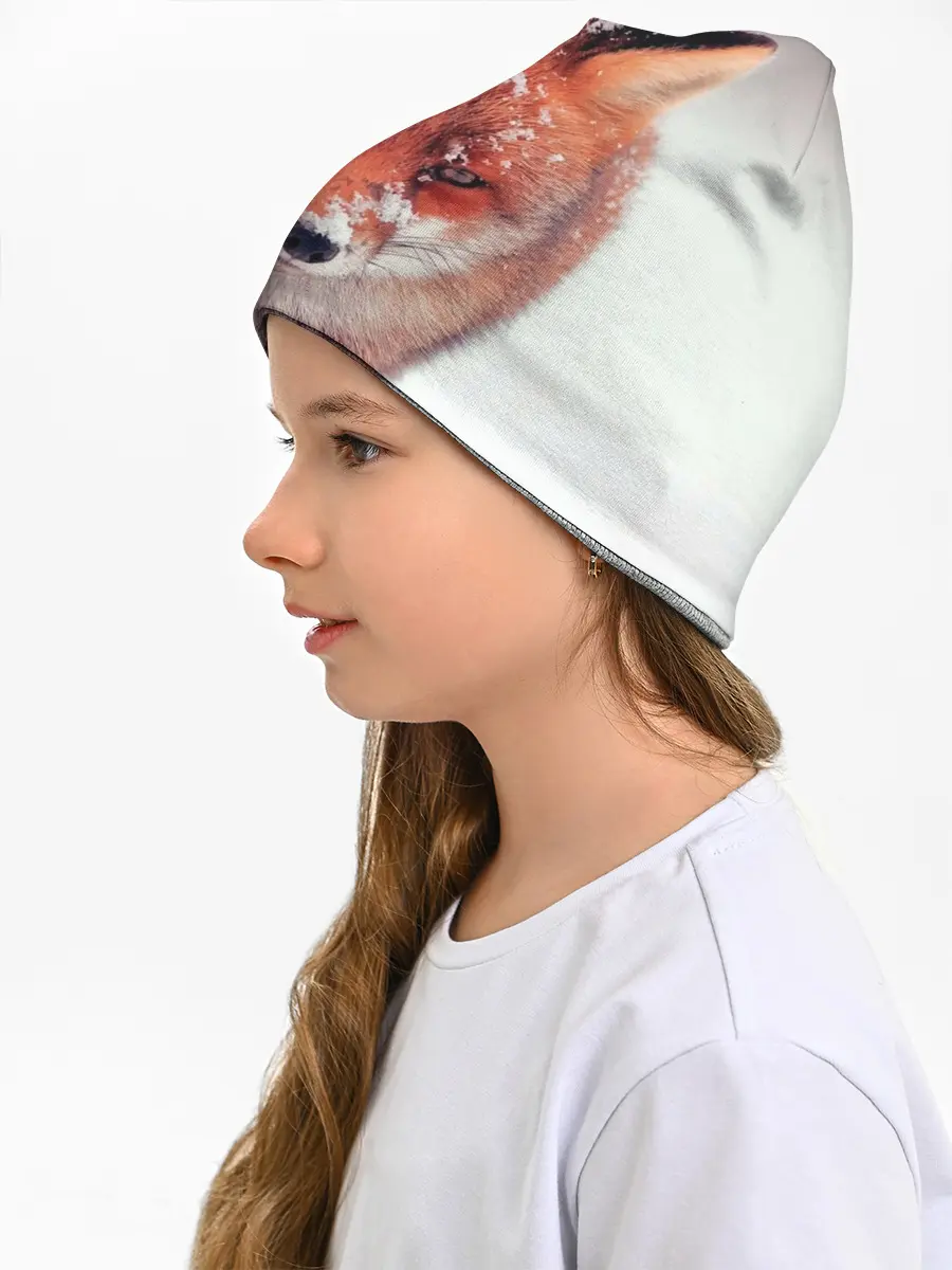 Детская шапка / Лисица и снег