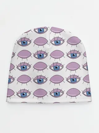 Детская шапка / Глаза фиолетовые
