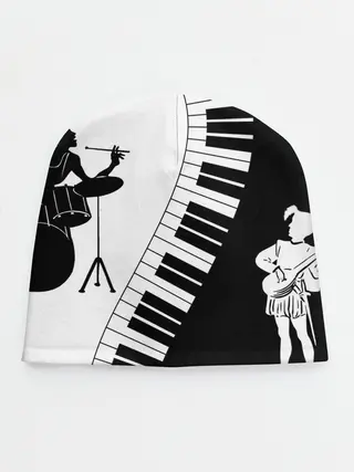 Детская шапка / Черно Белое пианино
