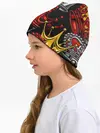 Детская шапка / КОРОЛЕВСКИЙ БАГРОВЫЙ 3D
