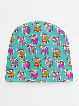 Детская шапка / Коробки молока MILK