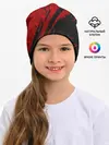 Детская шапка / Красное чёрное 3D