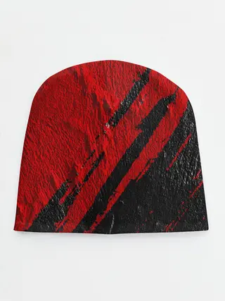 Детская шапка / Красное чёрное 3D