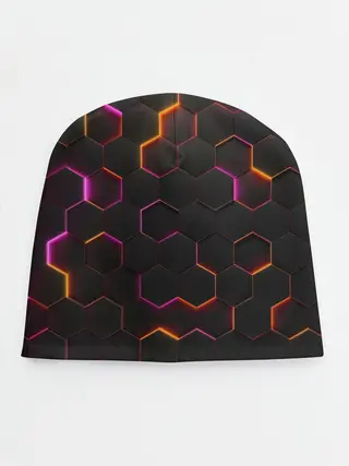 Детская шапка / НЕОН СОТЫ 3D