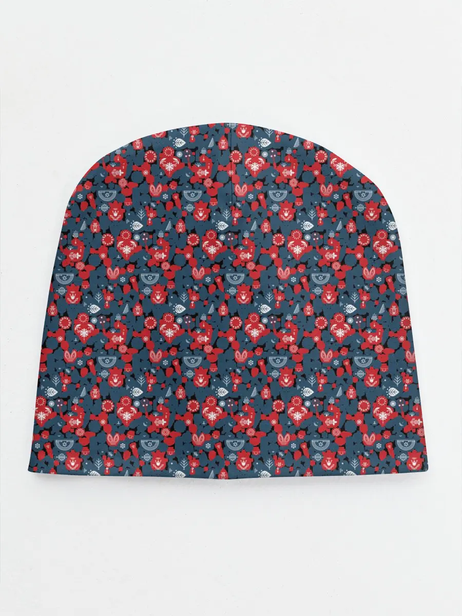 Детская шапка / Лесной узорный паттерн