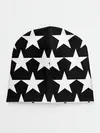 Детская шапка / Белые звёзды на чёрном фоне 2
