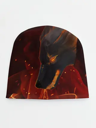 Детская шапка / ОГНЕНЫЙ ВОЛК, 3d