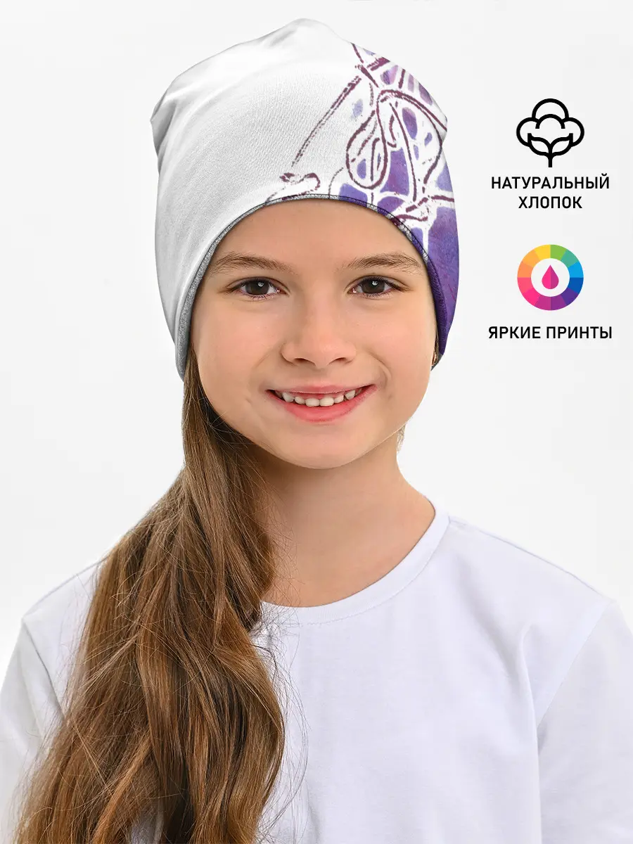 Детская шапка / Фиолетовые нити
