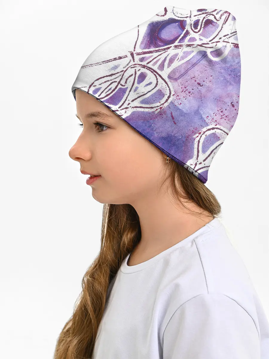 Детская шапка / Фиолетовые нити