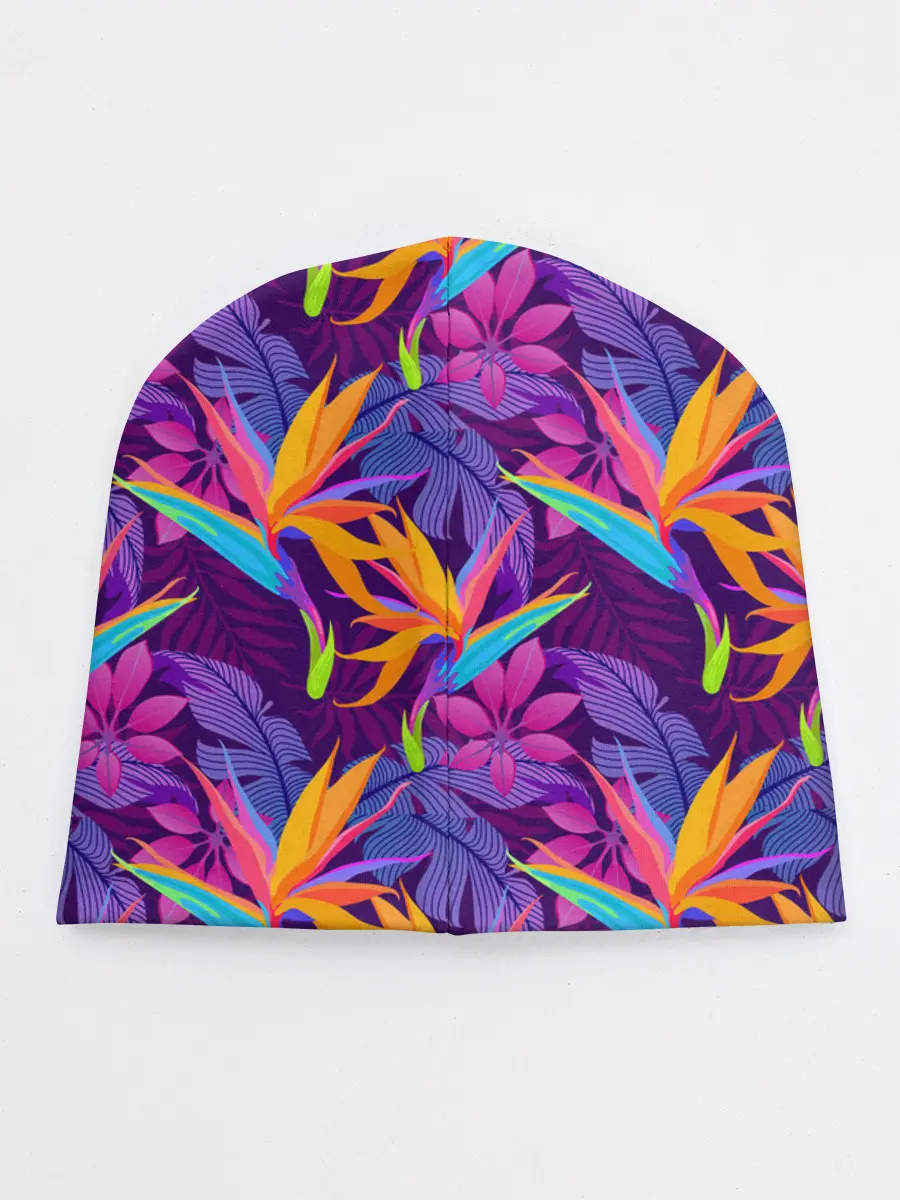 Детская шапка / Тропические листья