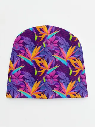 Детская шапка / Тропические листья