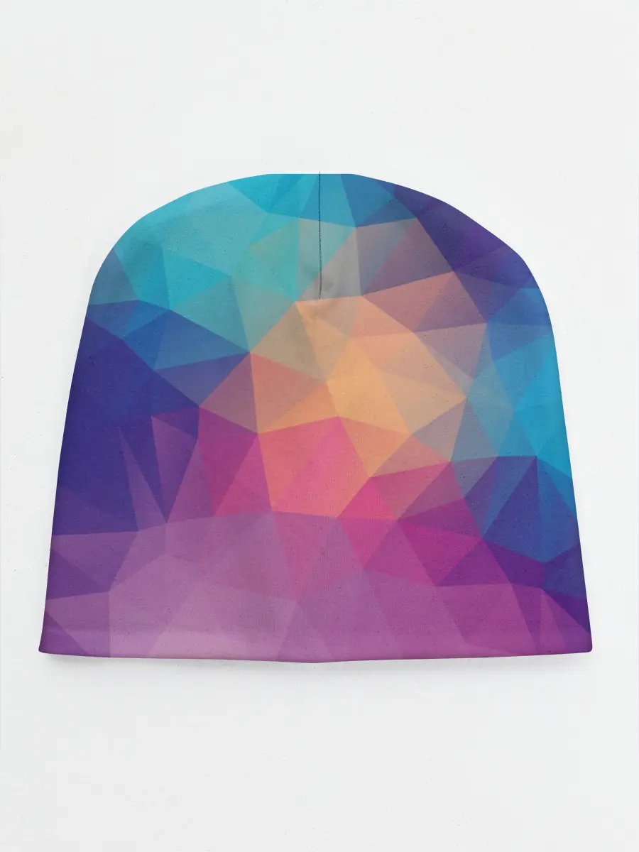 Детская шапка / Цветные полигоны - Градиент