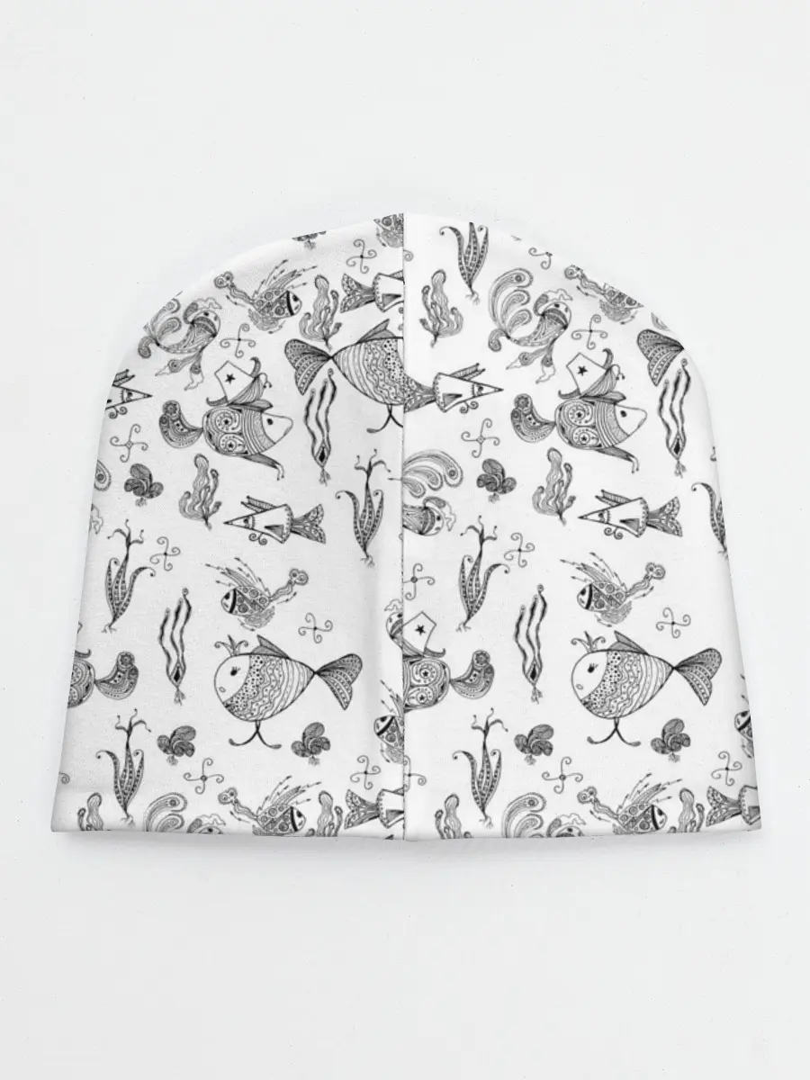 Детская шапка / Рисованные сказочные рыбки