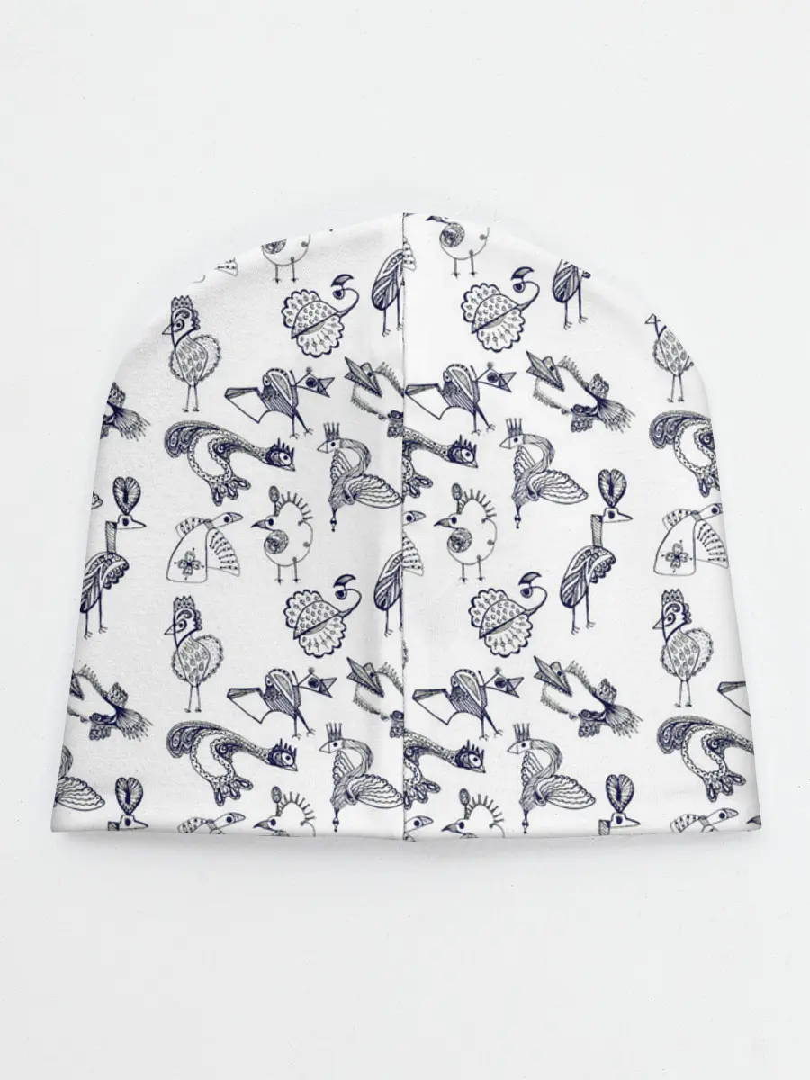 Детская шапка / Скетч сказочные птицы