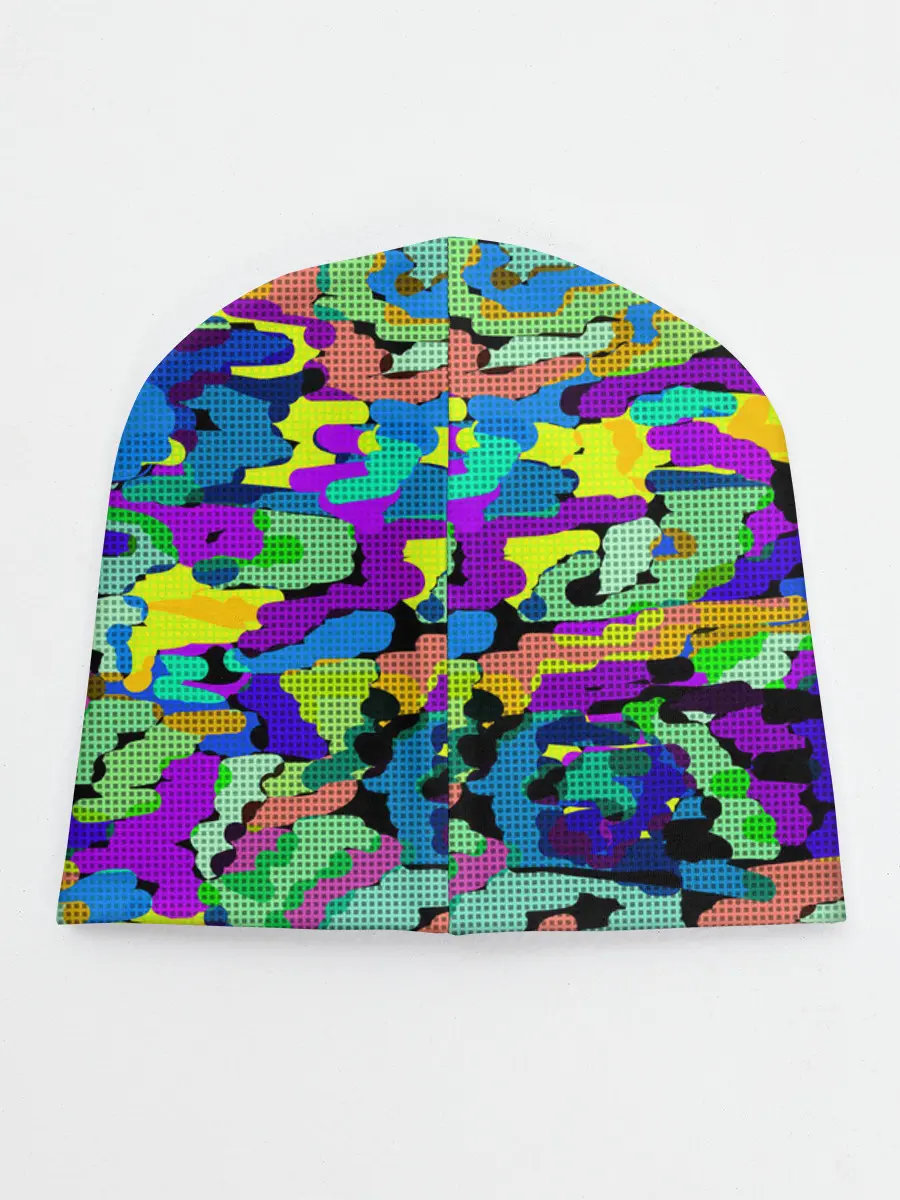 Детская шапка / Камуфляж в ярких тонах