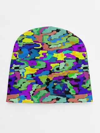 Детская шапка / Камуфляж в ярких тонах