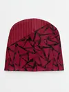 Детская шапка / Красный комбинированный узор