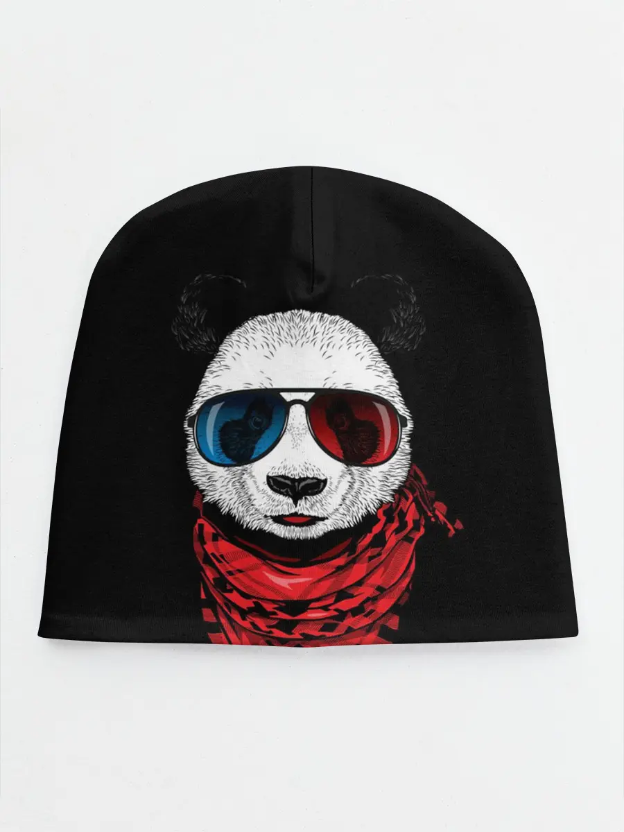 Детская шапка / Панда Хипстер в Очках