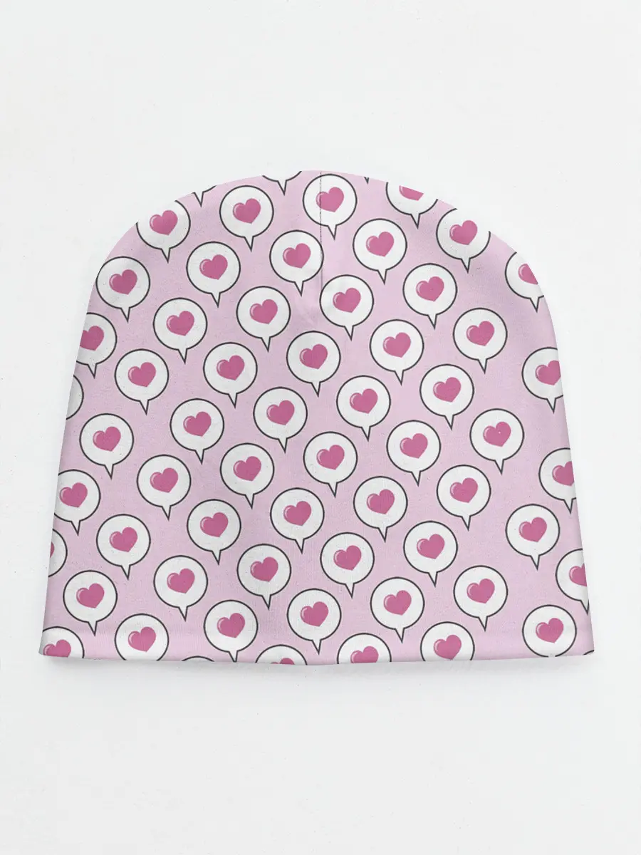 Детская шапка / Сердечки в облачках