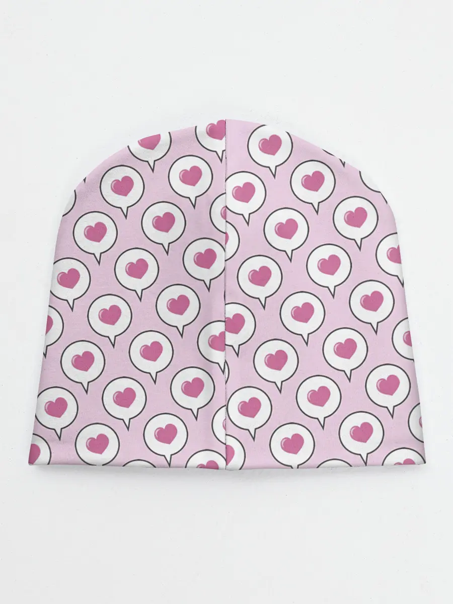Детская шапка / Сердечки в облачках