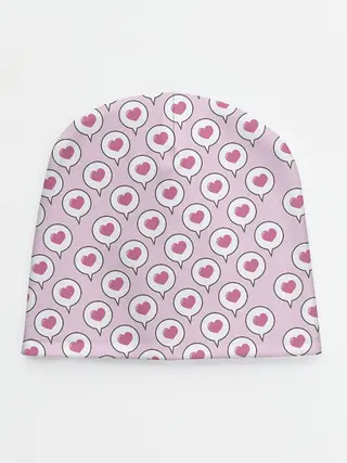 Детская шапка / Сердечки в облачках