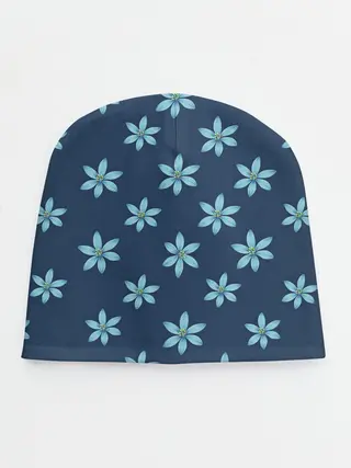Детская шапка / Цветы | Голубые