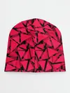 Детская шапка / Красно-черный полигональный