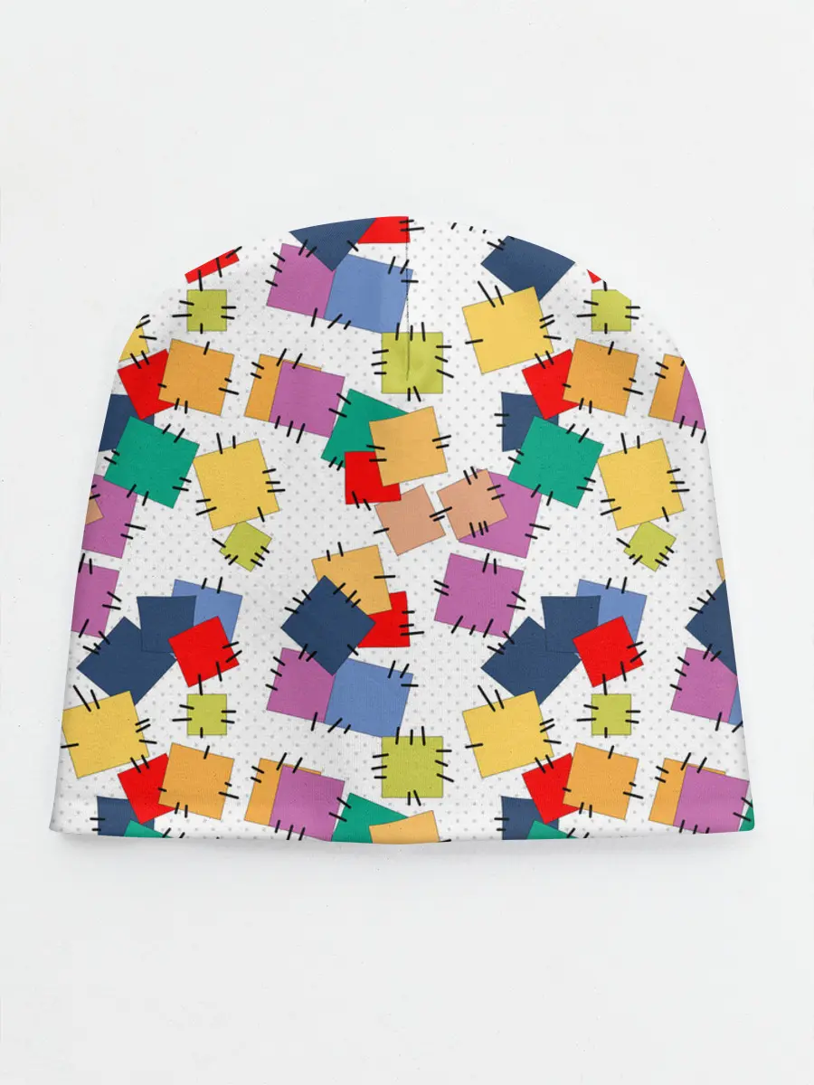 Детская шапка / Ретро узор-заплатки.