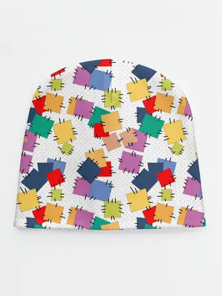 Детская шапка / Ретро узор-заплатки.