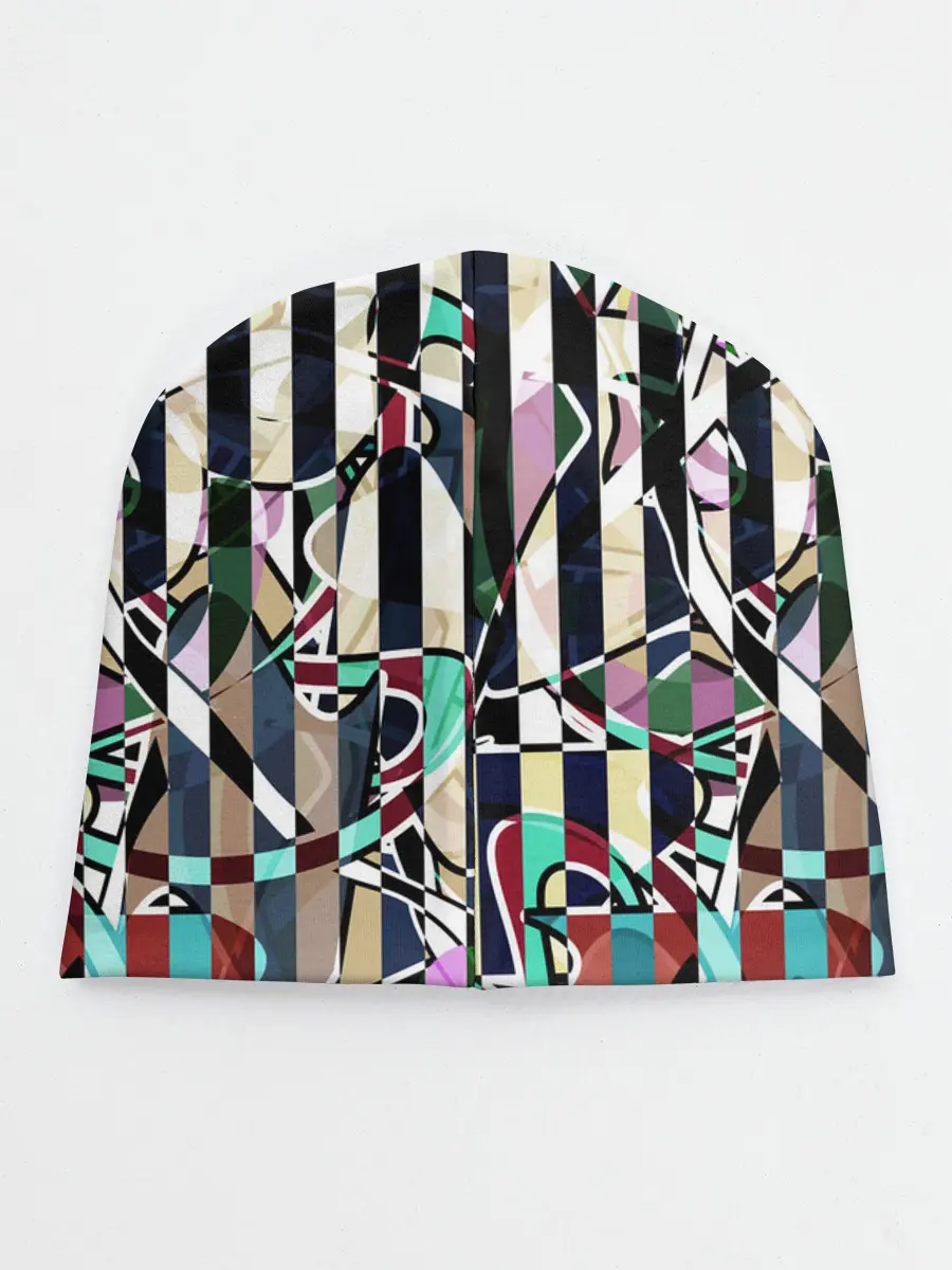 Детская шапка / Полосатый абстрактный узор