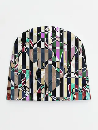 Детская шапка / Полосатый абстрактный узор