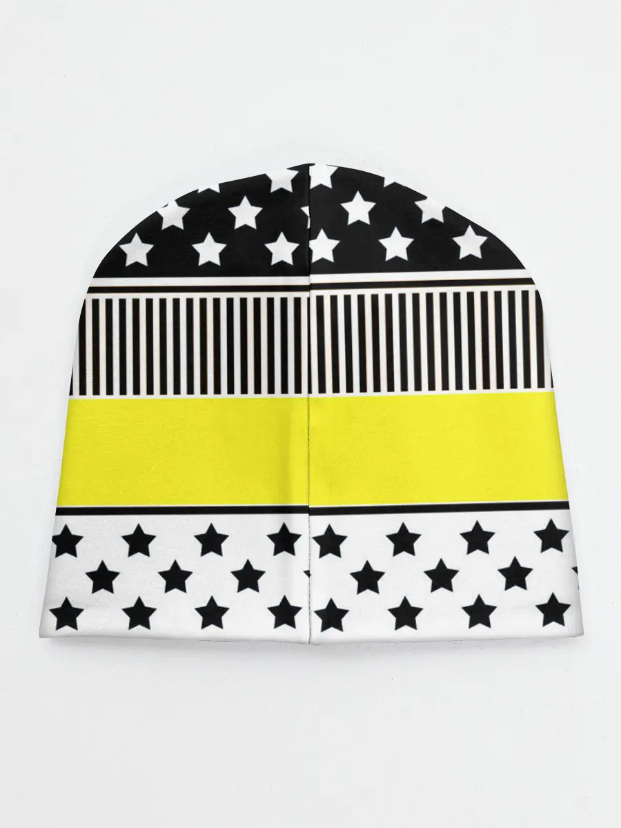 Детская шапка / Неоновый яркий полосатый узор