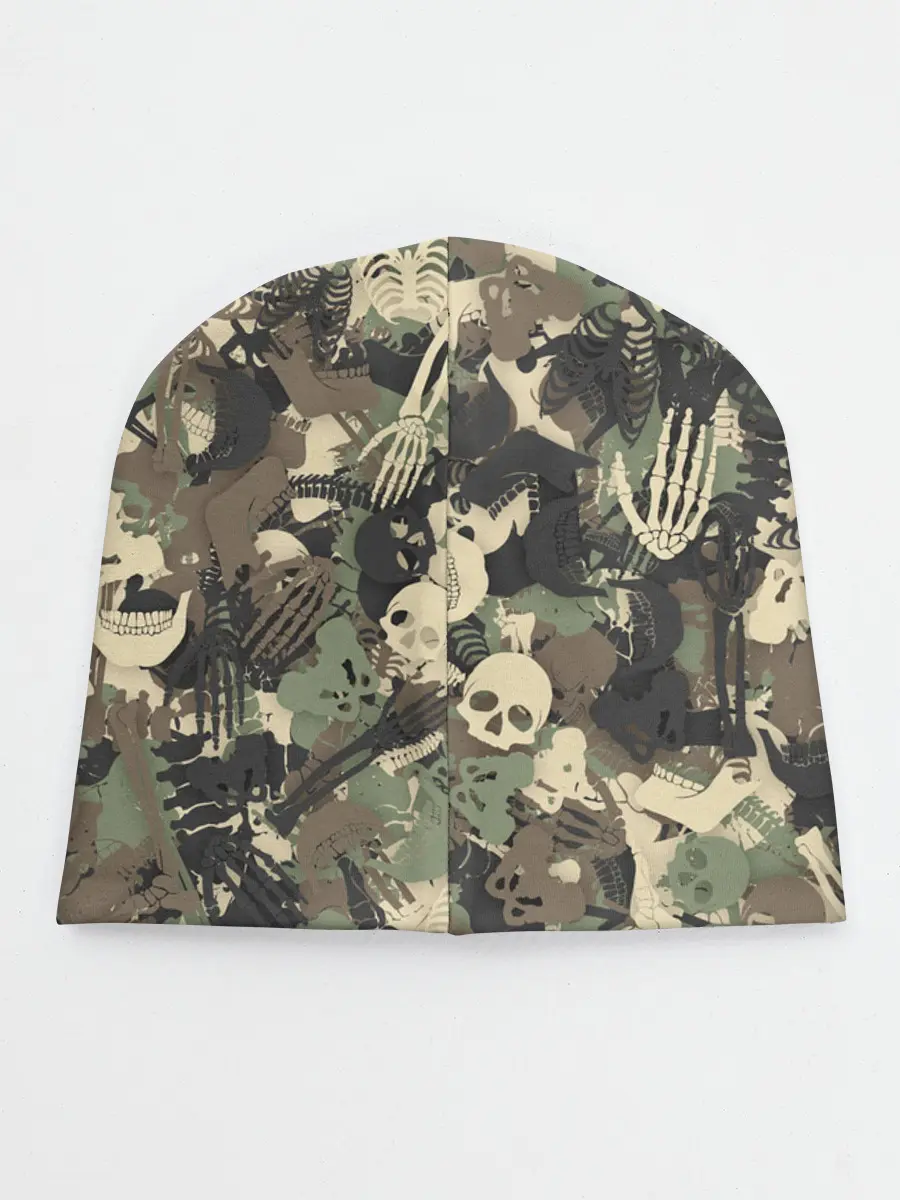 Детская шапка / Камуфляж с костями