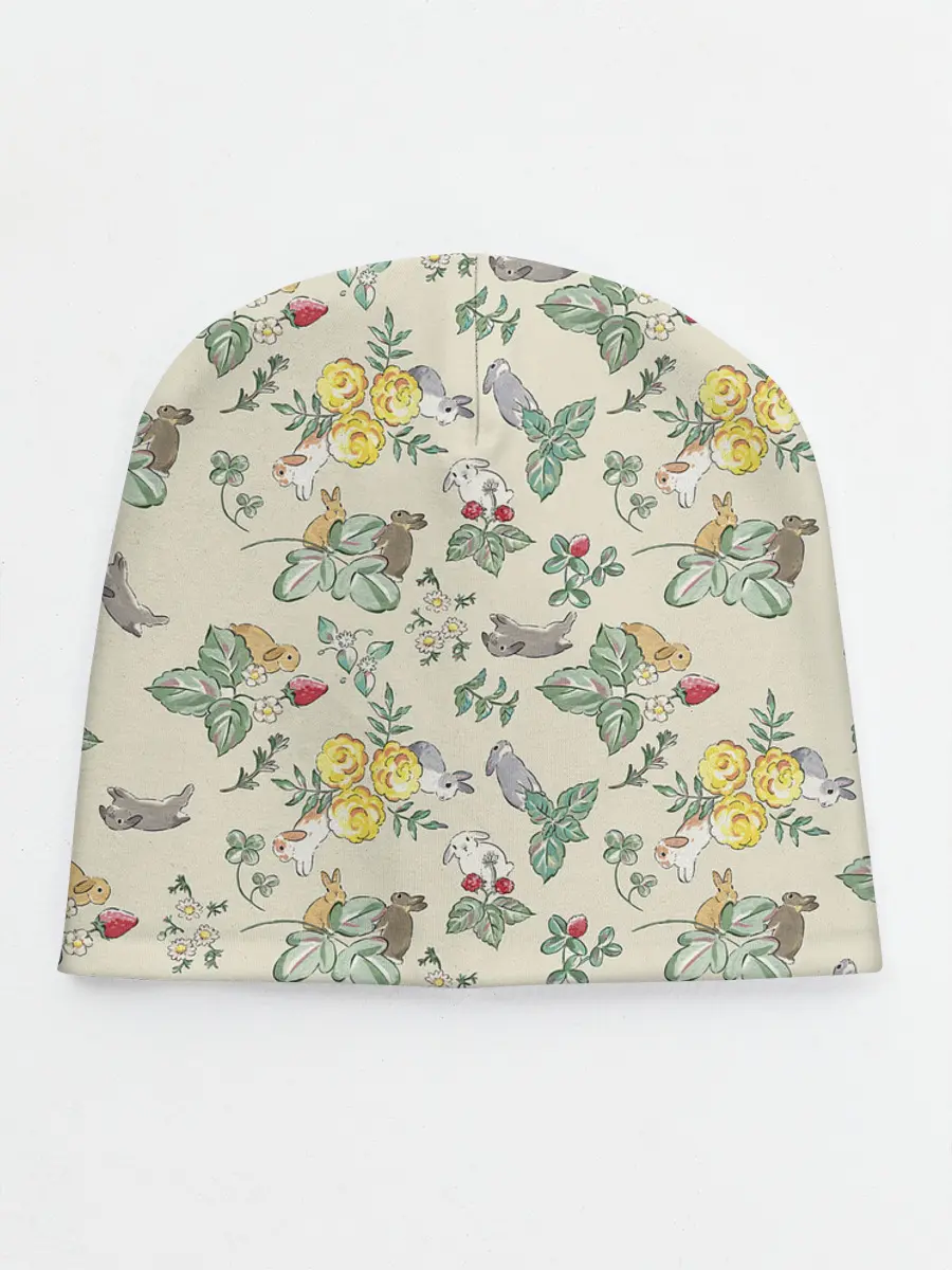 Детская шапка / Зайчики с Цветочками
