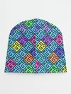 Детская шапка / Неоновый яркий абстрактный узо