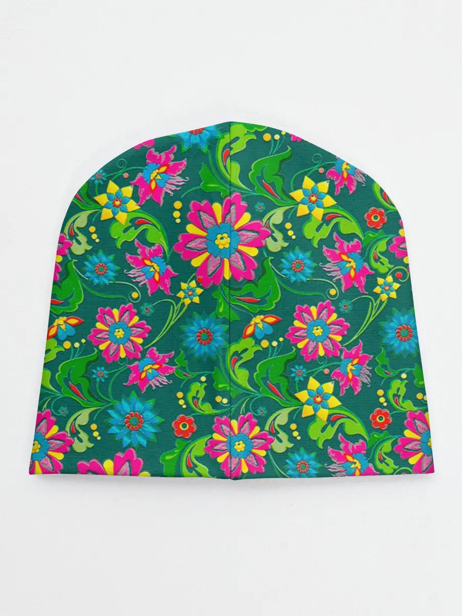 Детская шапка / Поле разноцветных цветков