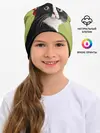 Детская шапка / Кот и цветы